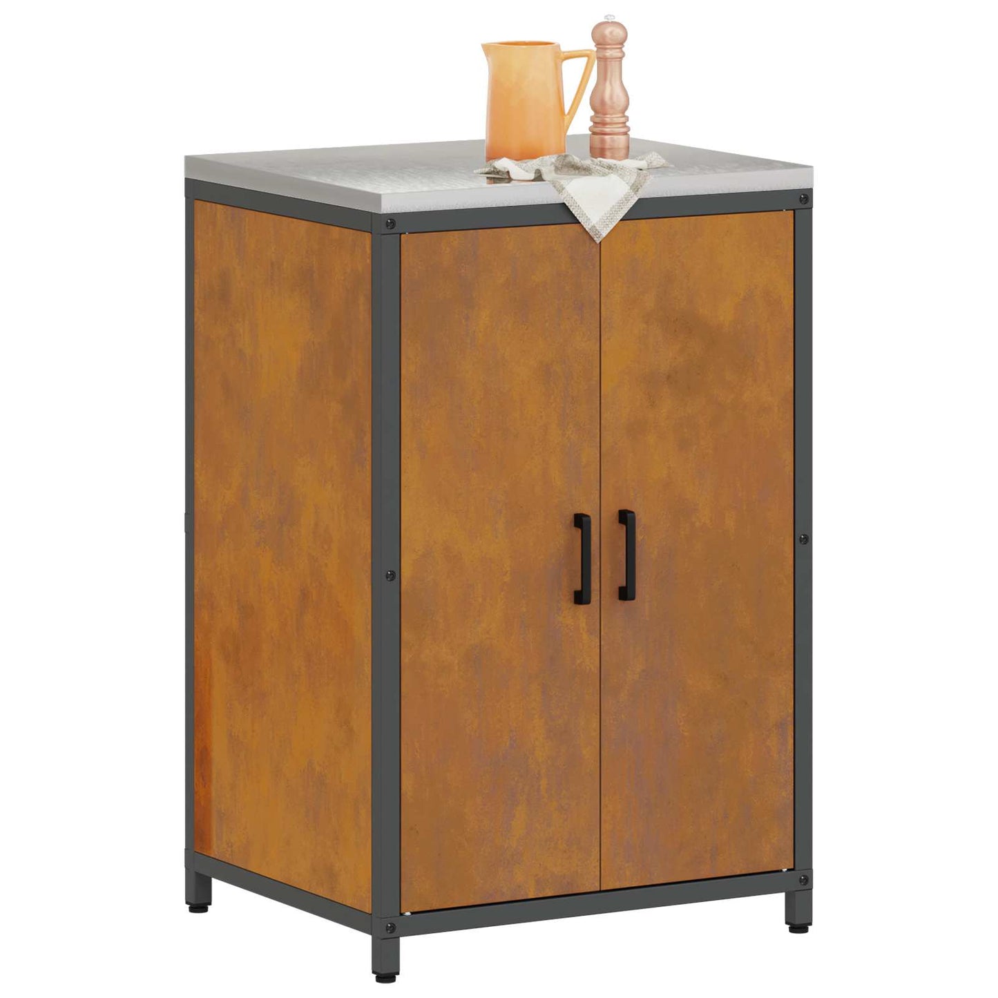 Konyhai tárolószekrény HATTEM Rozsdás 60 x 50 x 92 cm Acél