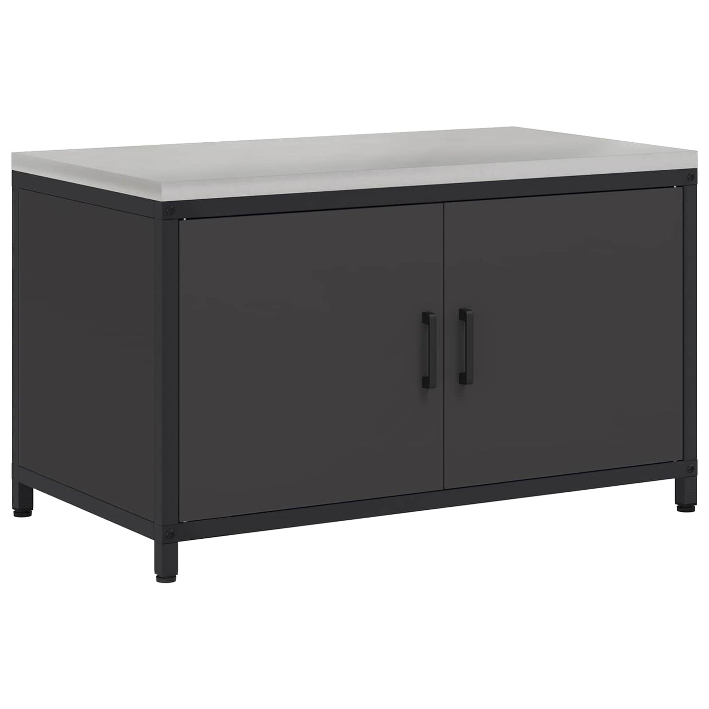 Konyhai tárolószekrény HATTEM Fekete 90 x 50 x 53 cm Acél