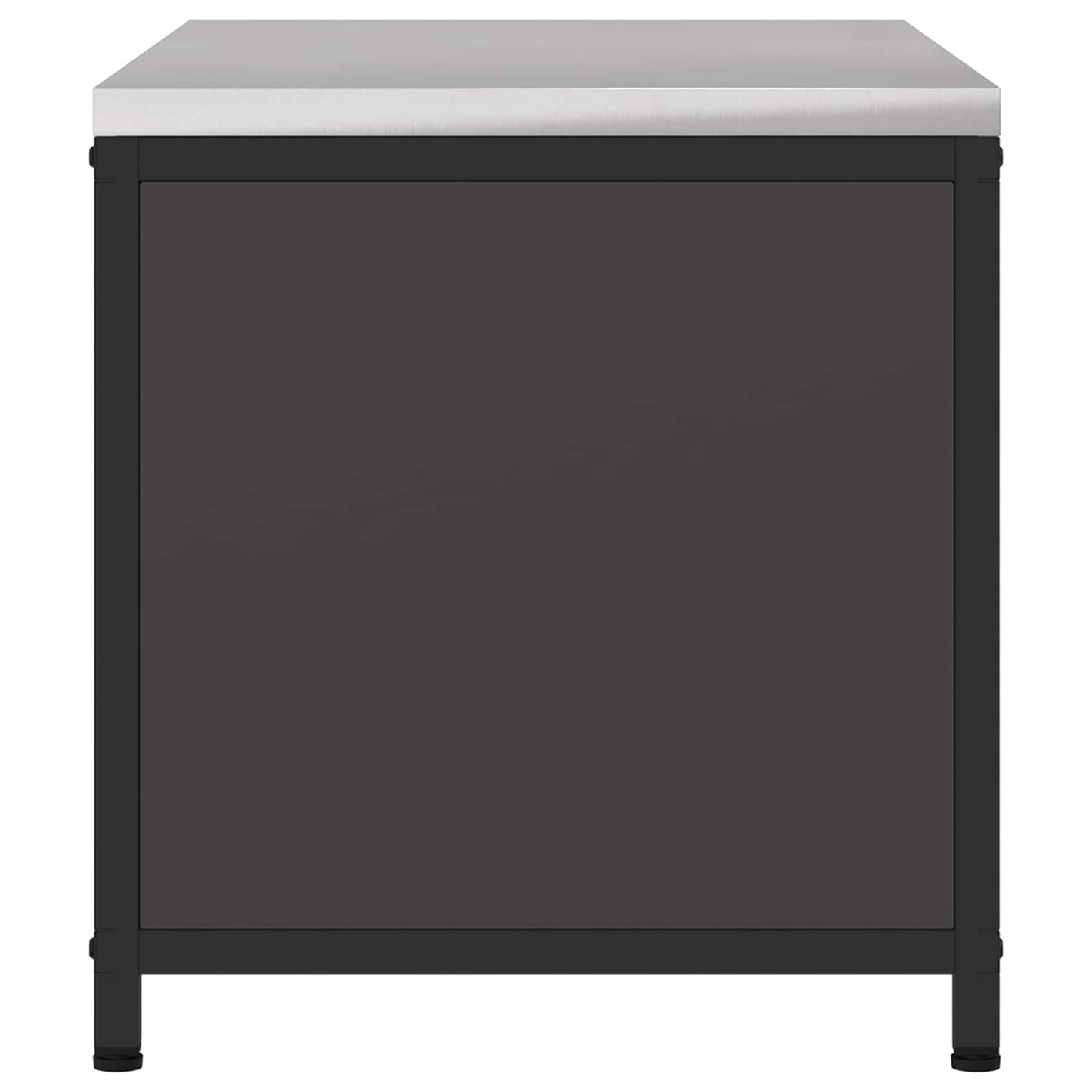 Konyhai tárolószekrény HATTEM Fekete 90 x 50 x 53 cm Acél