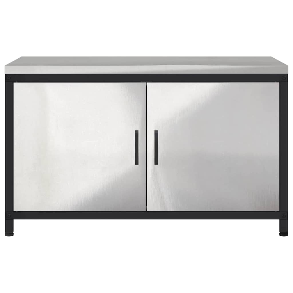 Konyhai tárolószekrény HATTEM Ezüst 90 x 50 x 53 cm Acél