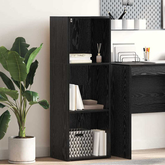 Könyvespolc Fekete tölgy 40 x 30 x 114 cm Faanyag