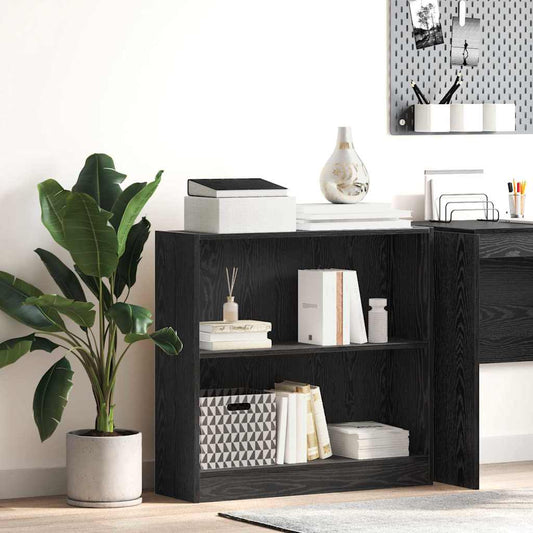 Könyvespolc Fekete tölgy 80 x 24 x 76 cm Faanyag