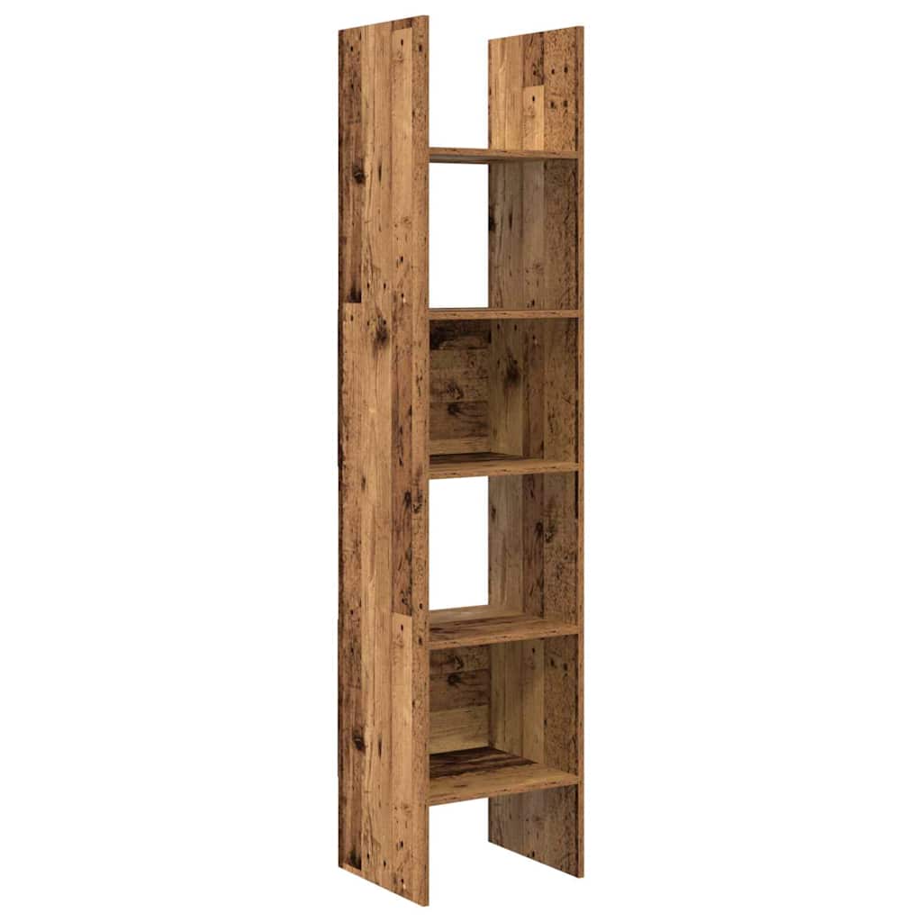 Könyvespolc 5 szintes 40 x 35 x 180 cm Szerelt Fa Öreg fa