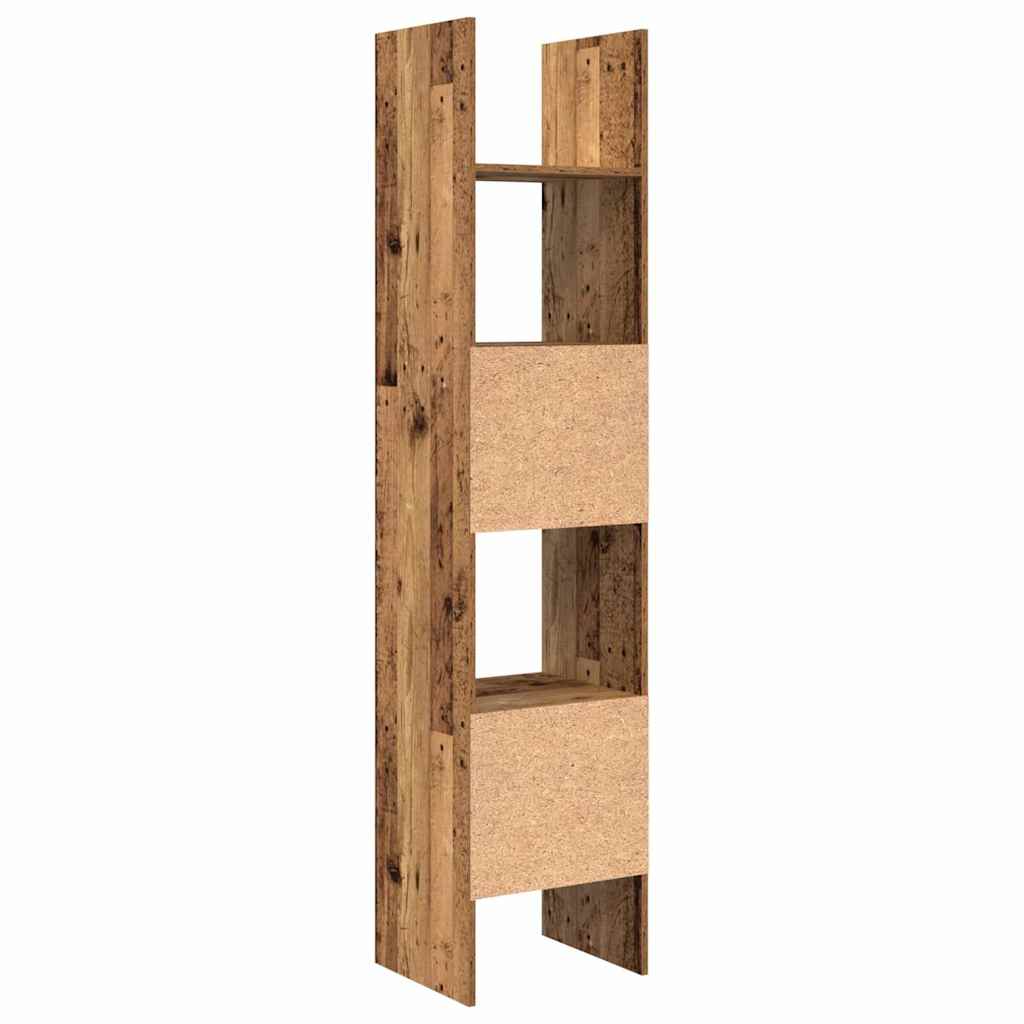 Könyvespolc 5 szintes 40 x 35 x 180 cm Szerelt Fa Öreg fa
