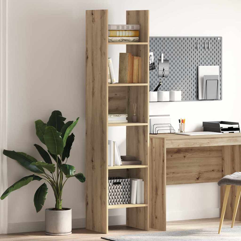 Könyvespolc 5 szintes 40 x 35 x 180 cm Szerelt Fa Artisan tölgy