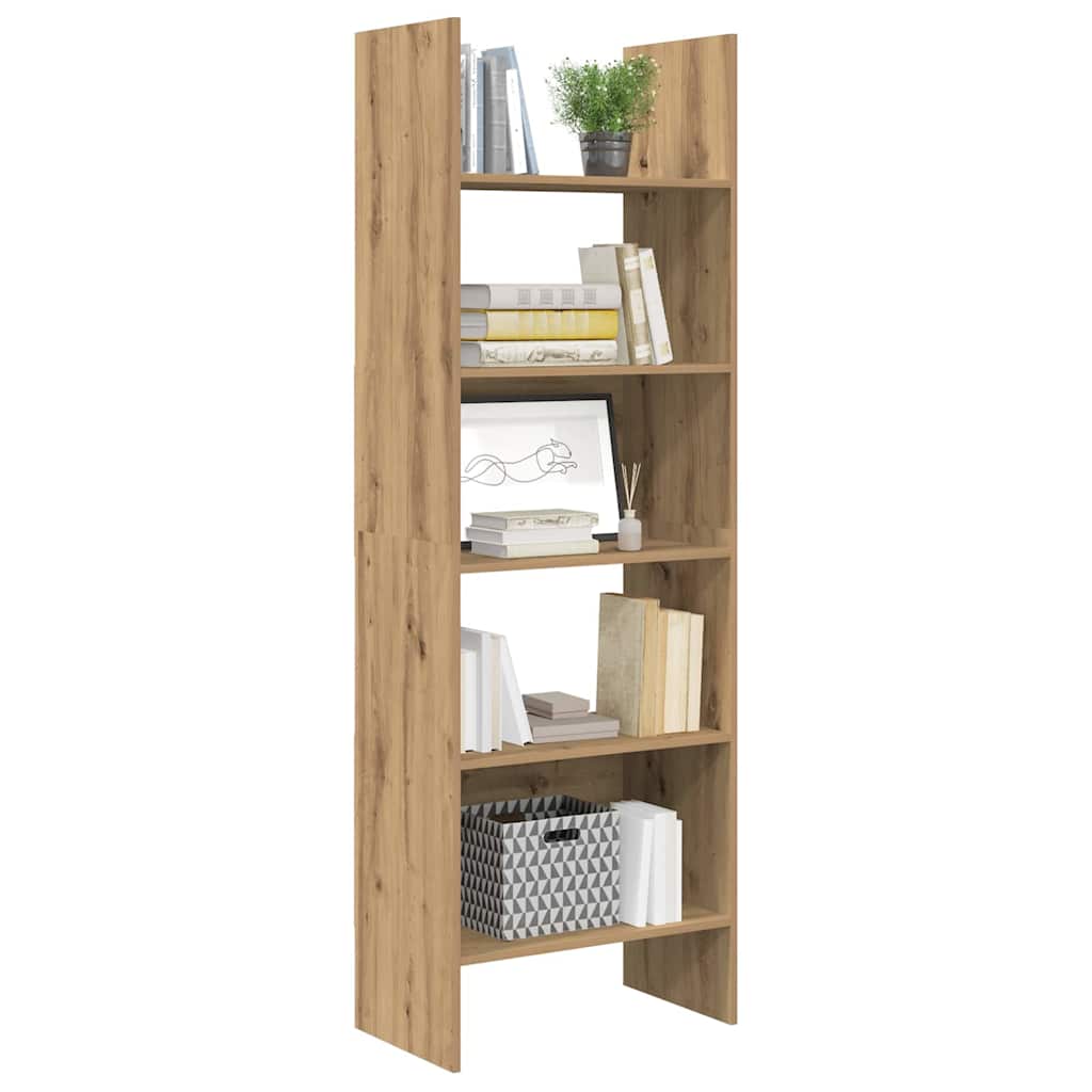 Könyvespolc 5 szintes 60 x 35 x 180 cm Szerelt Fa Artisan tölgy