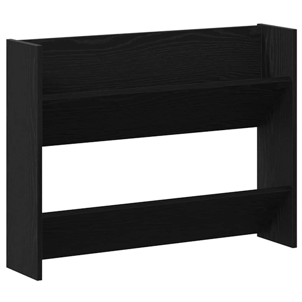 Cipőszekrény 82 x 18 x 60 cm Szerelt Fa Fekete tölgy