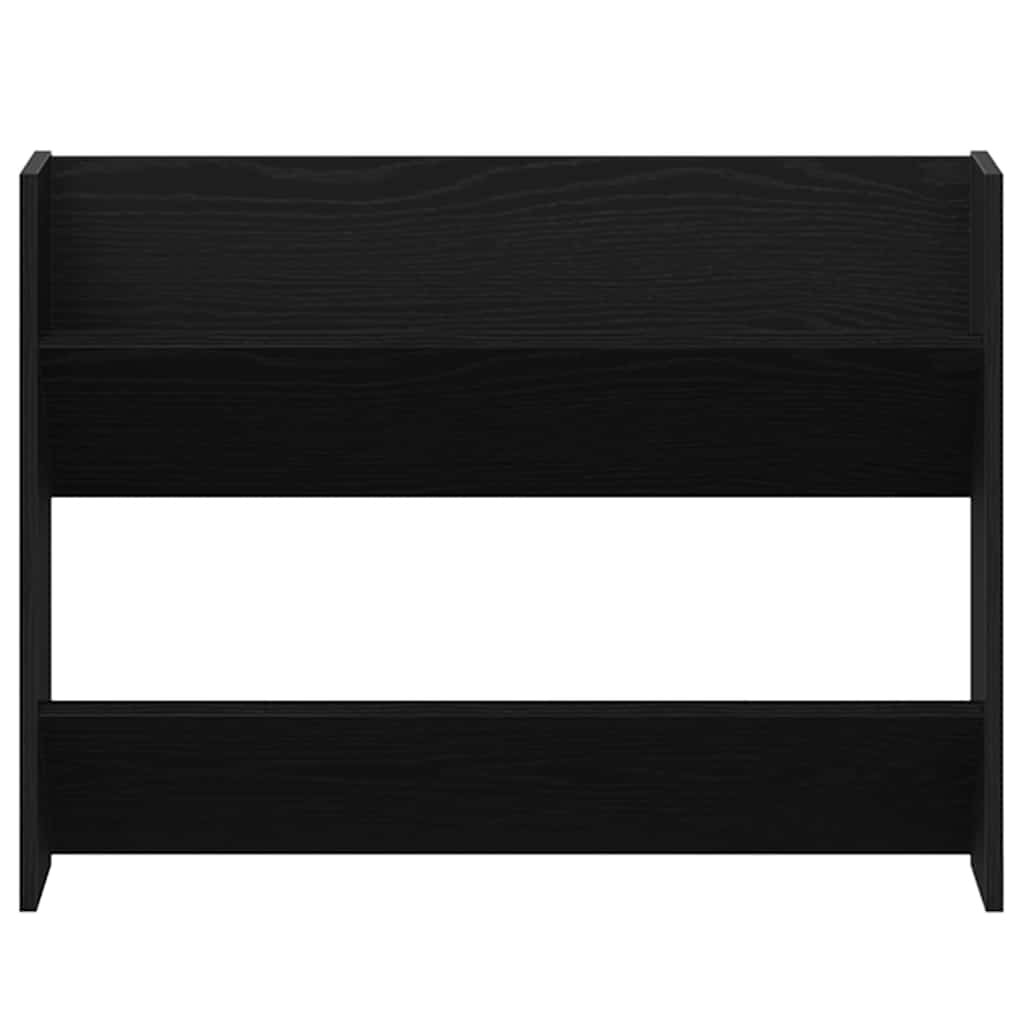 Cipőszekrény 82 x 18 x 60 cm Szerelt Fa Fekete tölgy