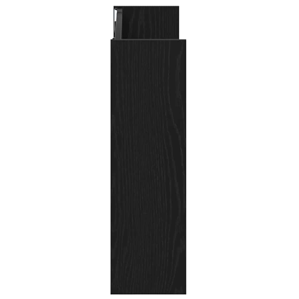 Cipőszekrény 2 db 83 x 18 x 60 cm Szerelt Fa Fekete tölgy