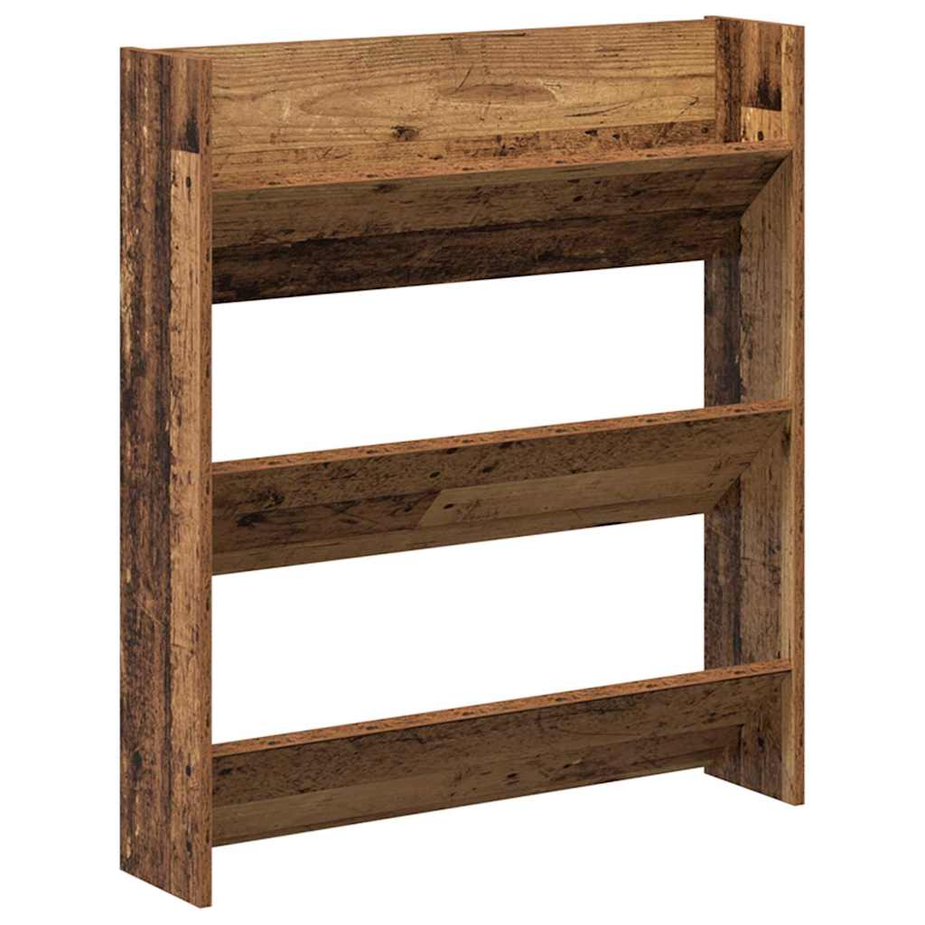 Cipőszekrény 2 db 84 x 18 x 90 cm Szerelt Fa Régi fa