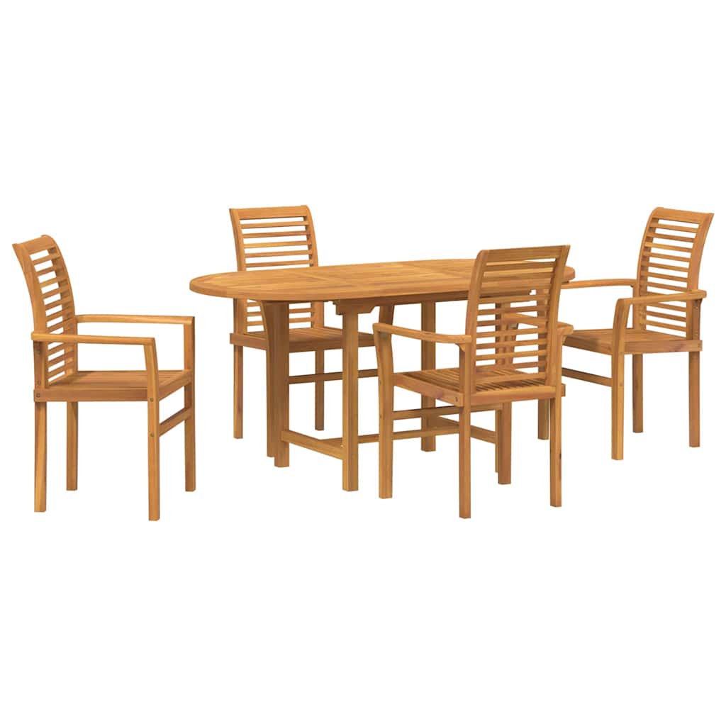 Kert étkező szett 5 pcs Barna Tömör Teakfa