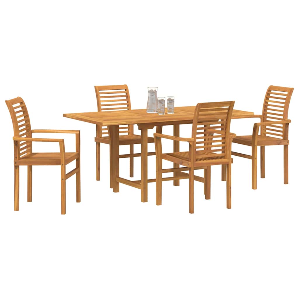 Kert étkező szett 5 pcs Barna Tömör Teakfa