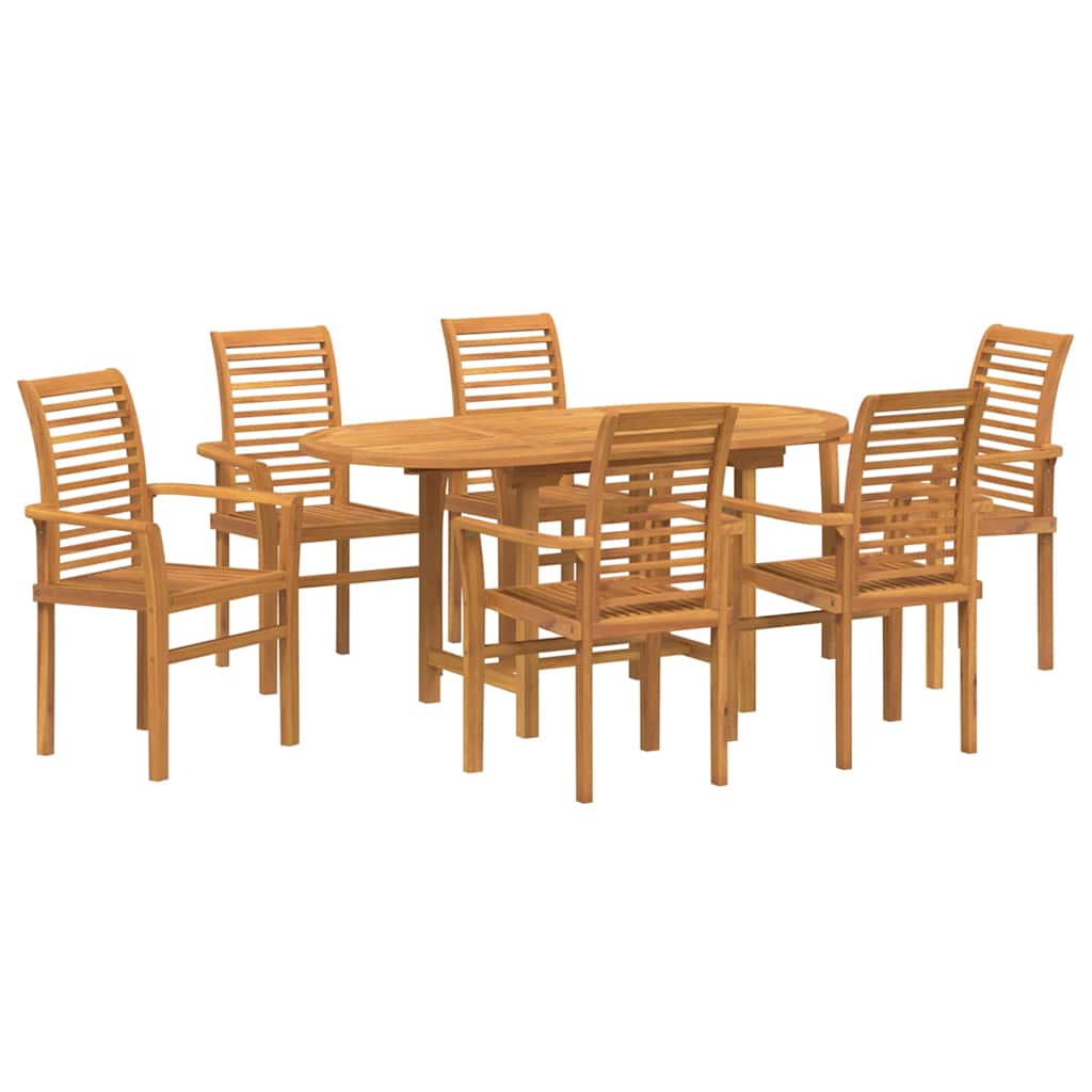 Kert étkező szett 7 pcs Barna Tömör Teakfa