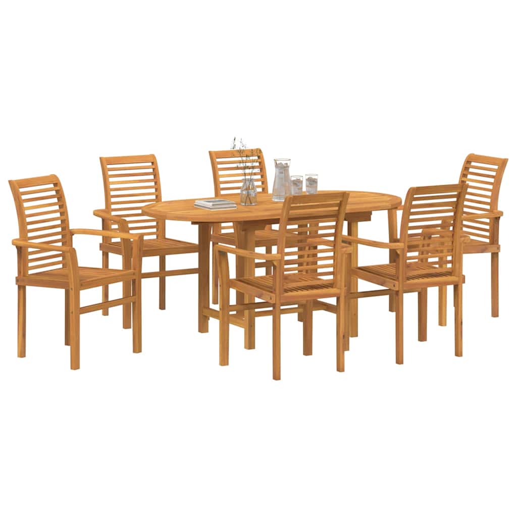 Kert étkező szett 7 pcs Barna Tömör Teakfa