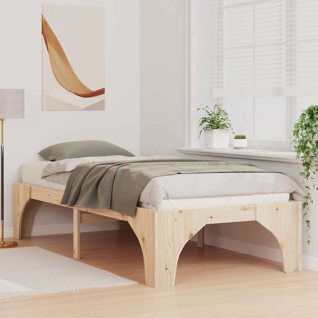 Ágykeret Barna 90 x 200 cm Tömör fenyőfa