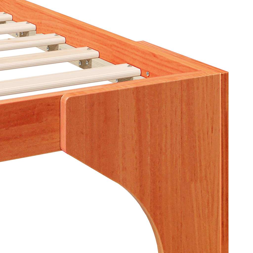 Ágykeret Barna 80 x 200 cm Tömör fenyőfa