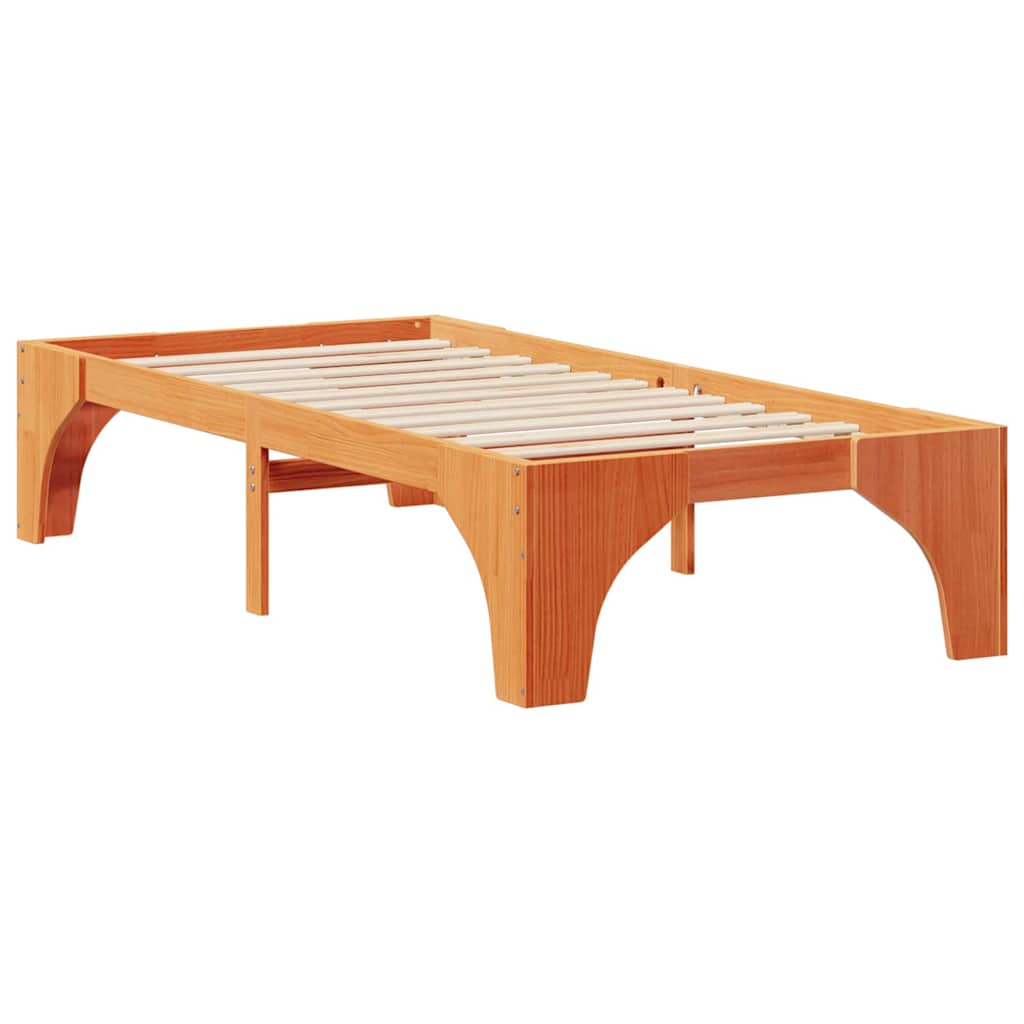 Ágykeret Barna 75 x 190 cm Tömör fenyőfa