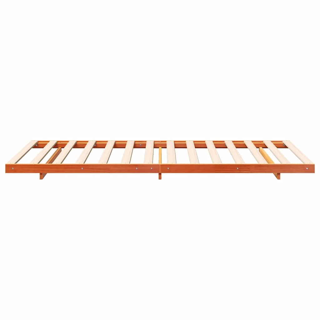 Ágykeret Faggyú barna 100 x 210 cm Tömör fenyőfa