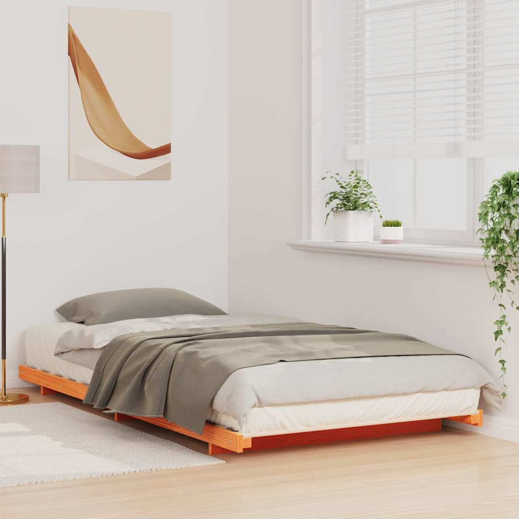 Ágykeret Faggyú barna 80 x 220 cm Tömör fenyőfa