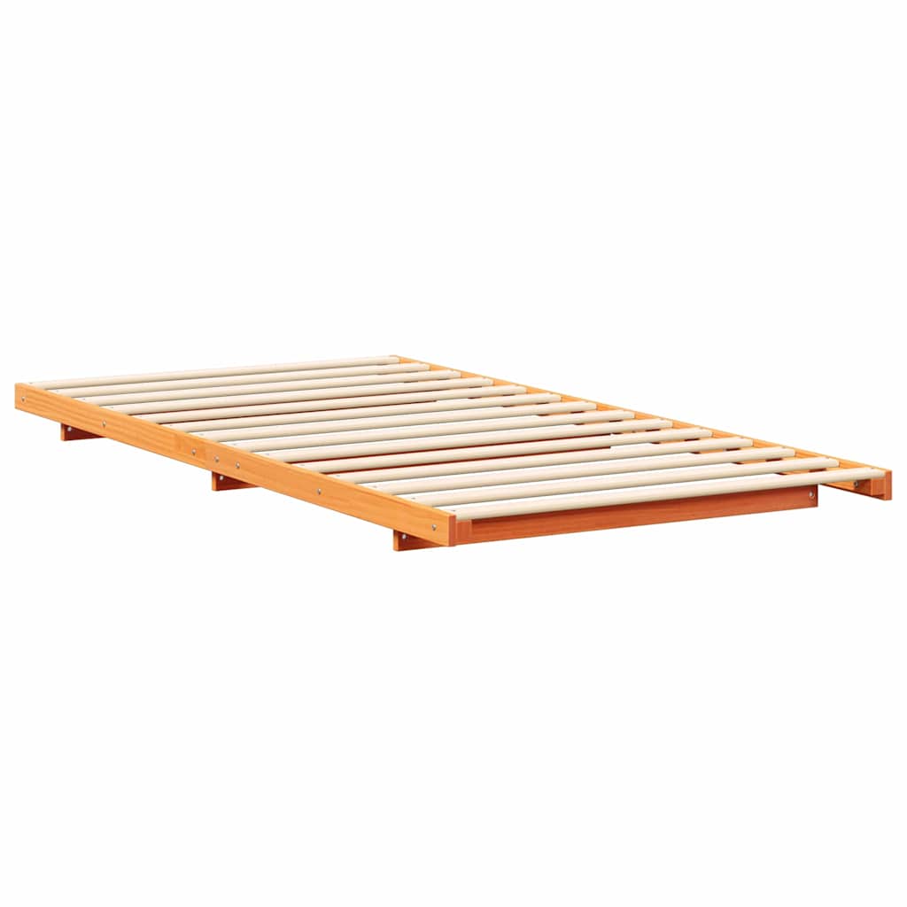 Ágykeret Faggyú barna 90 x 220 cm Tömör fenyőfa