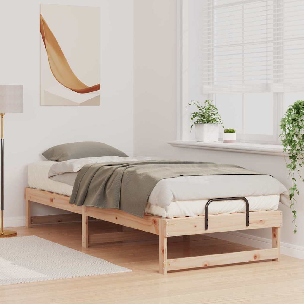 Ágykeret Barna 80 x 210 cm Tömör fenyőfa