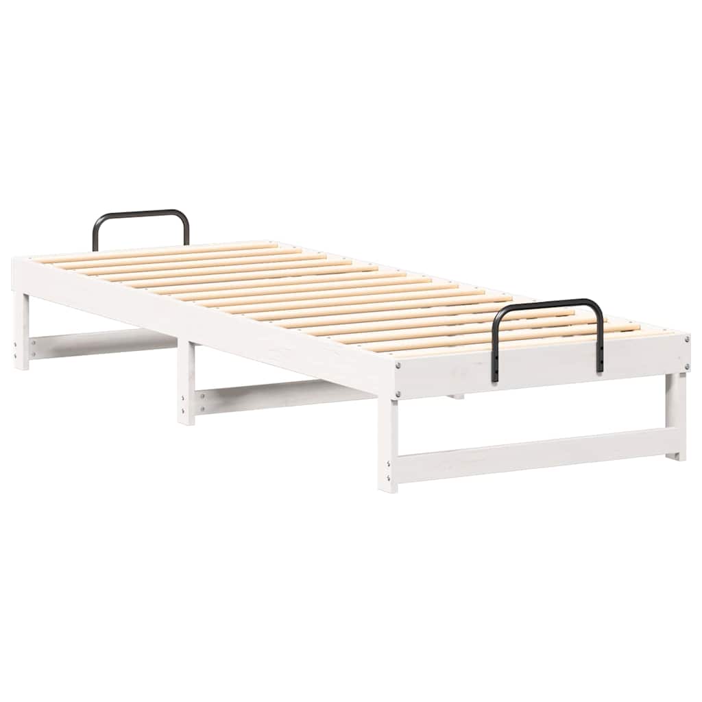 Ágykeret Fehér 80 x 210 cm Tömör fenyőfa