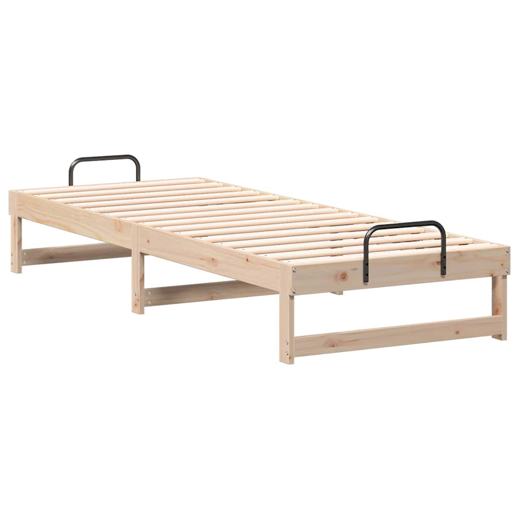 Ágykeret Barna 90 x 210 cm Tömör fenyőfa