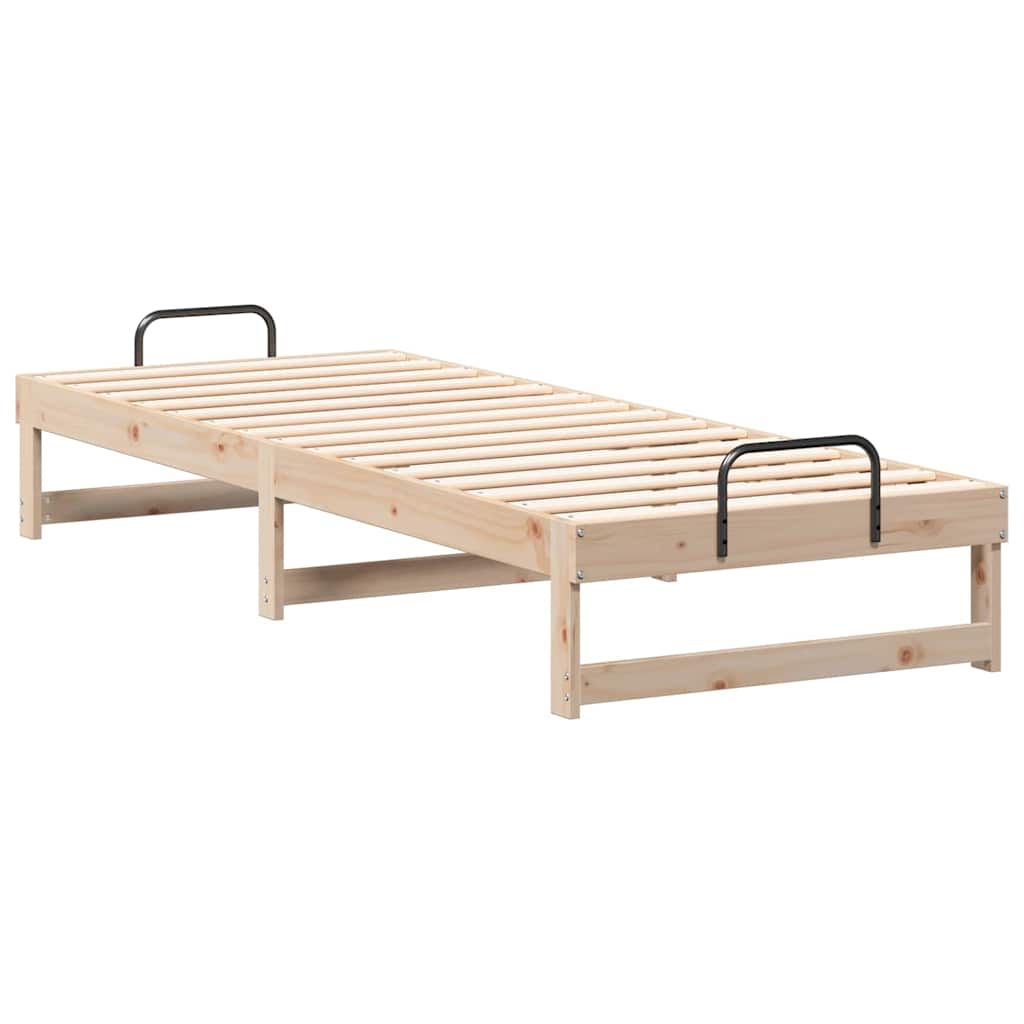 Ágykeret Barna 90 x 210 cm Tömör fenyőfa