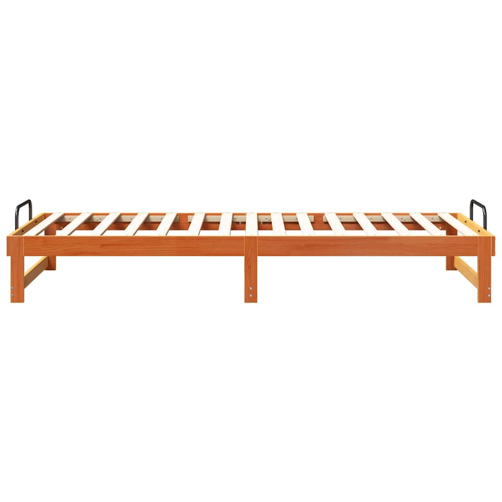 Ágykeret Barna 80 x 220 cm Tömör fenyőfa