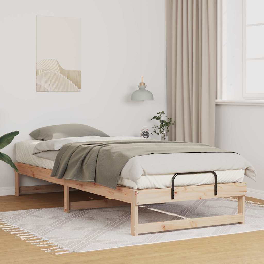 Ágykeret Barna 90 x 220 cm Tömör fenyőfa