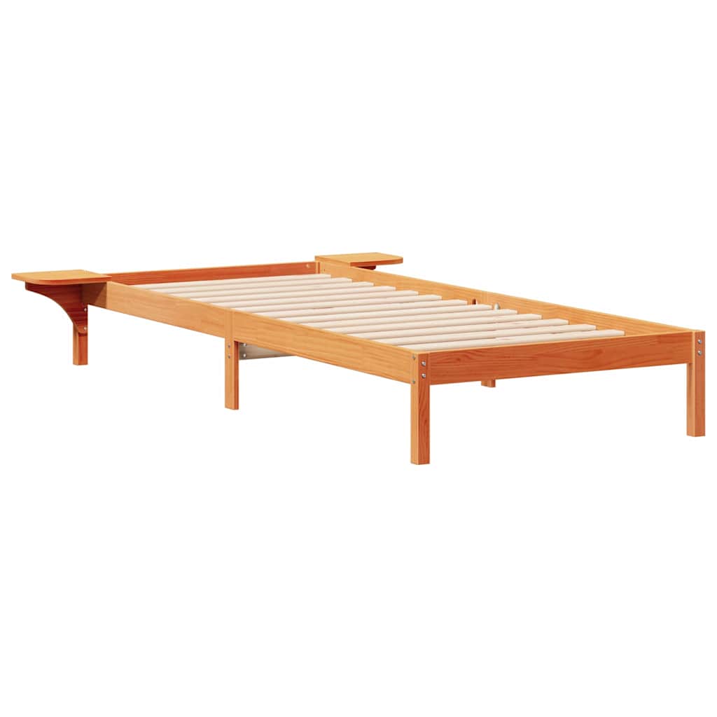 Ágykeret éjjeliszekrényekkel Faggyú barna 80 x 210 cm