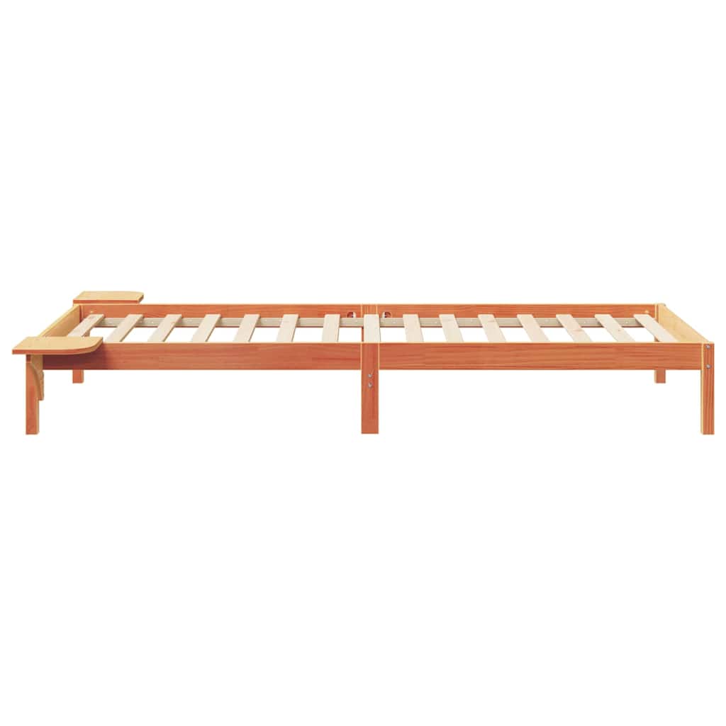Ágykeret éjjeliszekrényekkel Faggyú barna 80 x 210 cm