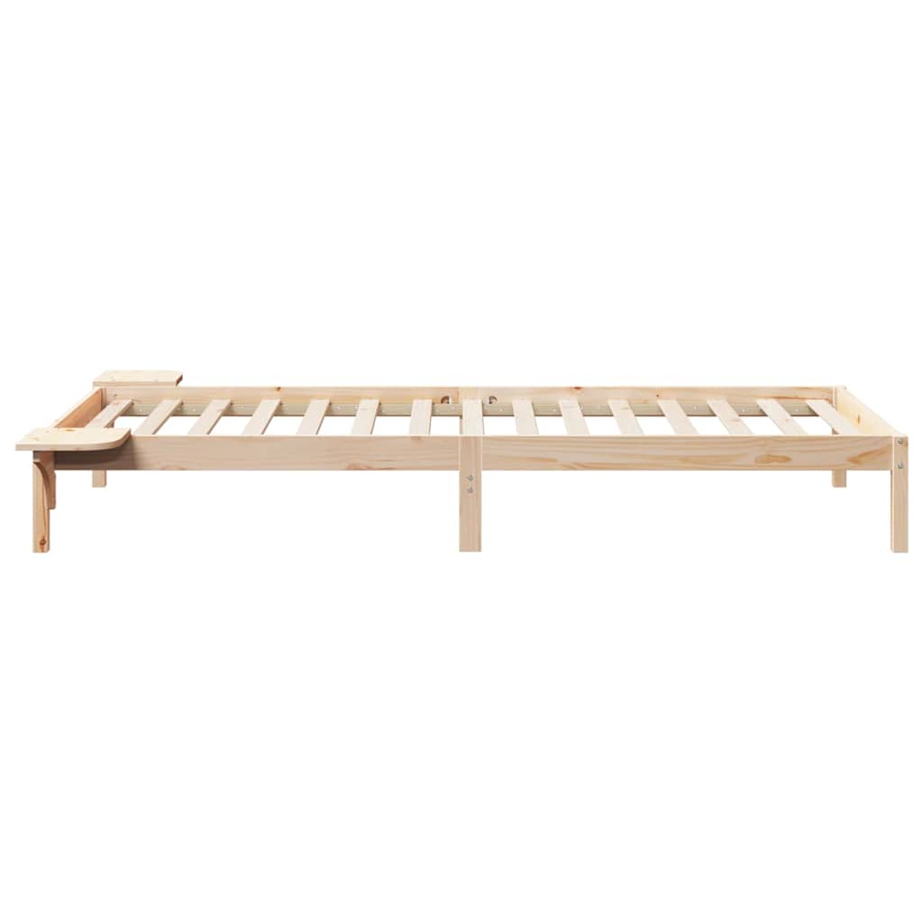 Ágykeret éjjeliszekrényekkel Természetes 90 x 210 cm