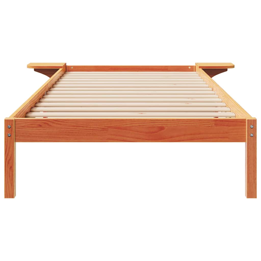 Ágykeret éjjeliszekrényekkel Faggyú barna 90 x 210 cm