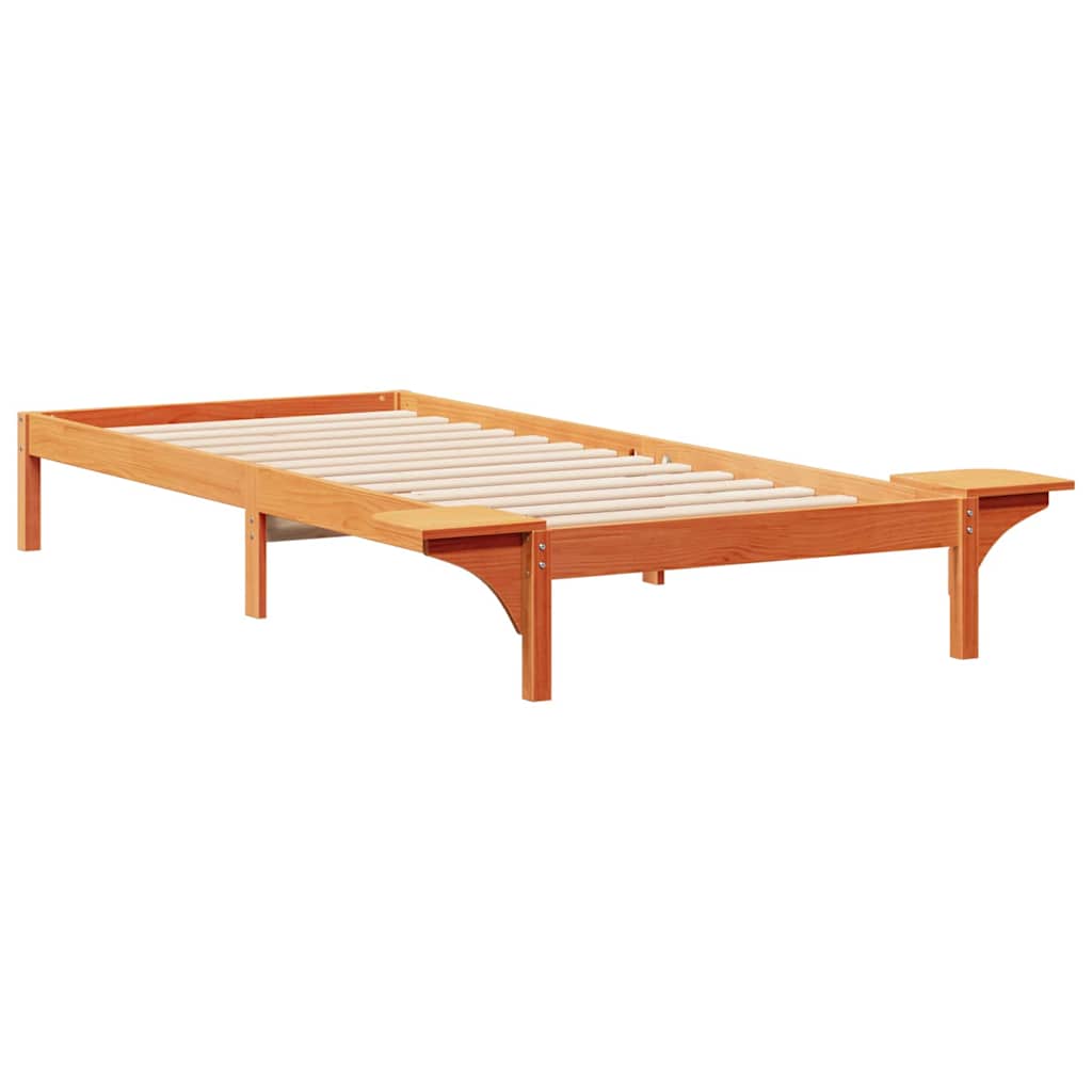 Ágykeret éjjeliszekrényekkel Faggyú barna 100 x 210 cm