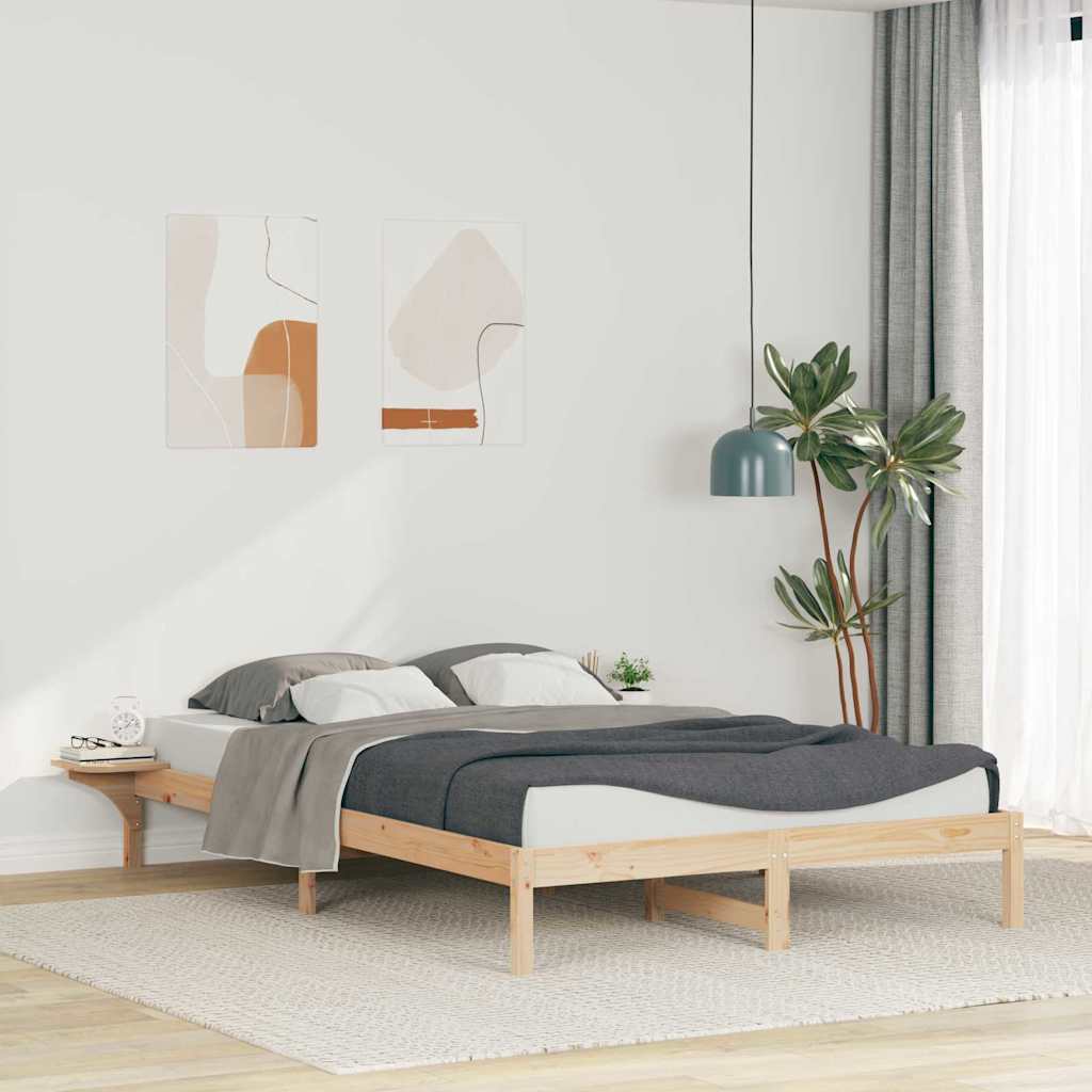 Ágykeret éjjeliszekrényekkel Természetes 160 x 210 cm