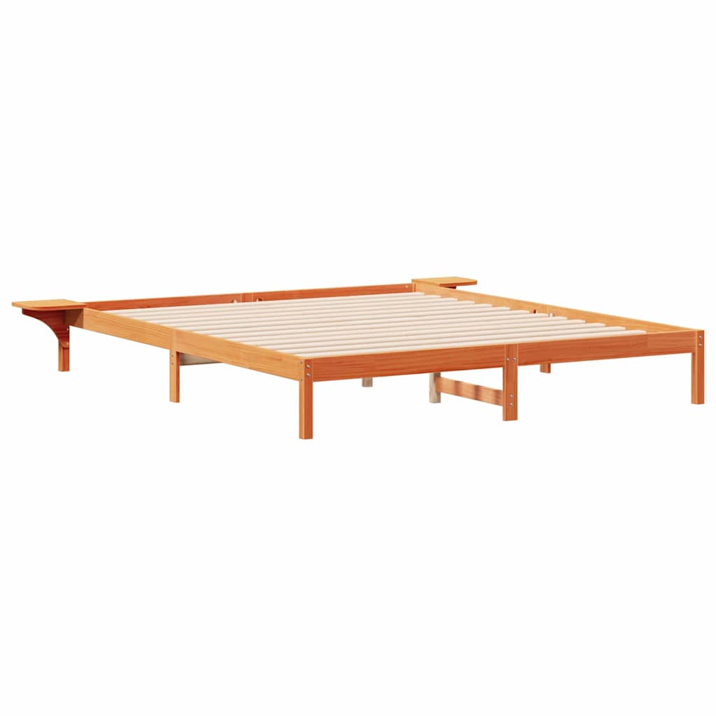 Ágykeret éjjeliszekrényekkel Faggyú barna 180 x 210 cm