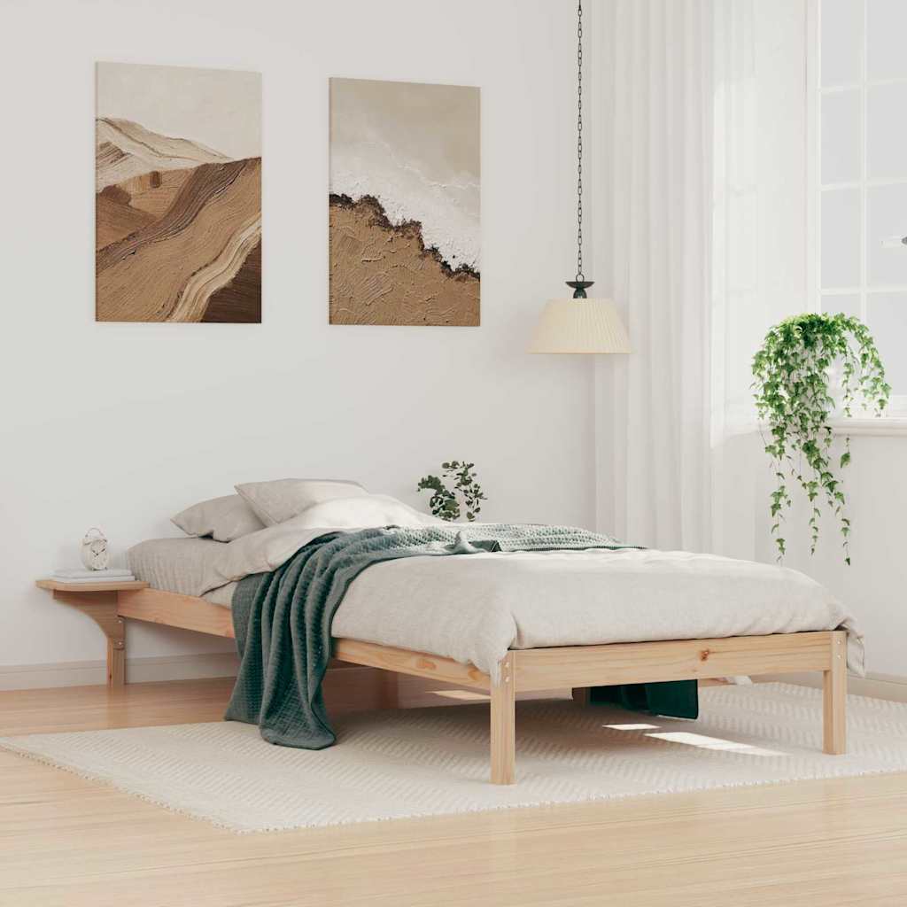 Ágykeret éjjeliszekrényekkel Természetes 80 x 220 cm