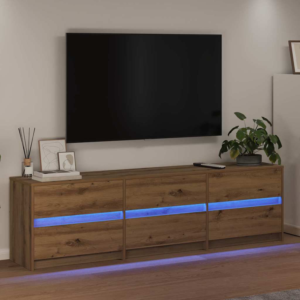 TV egységek 2 pcs Artisan tölgy Szerelt Fa
