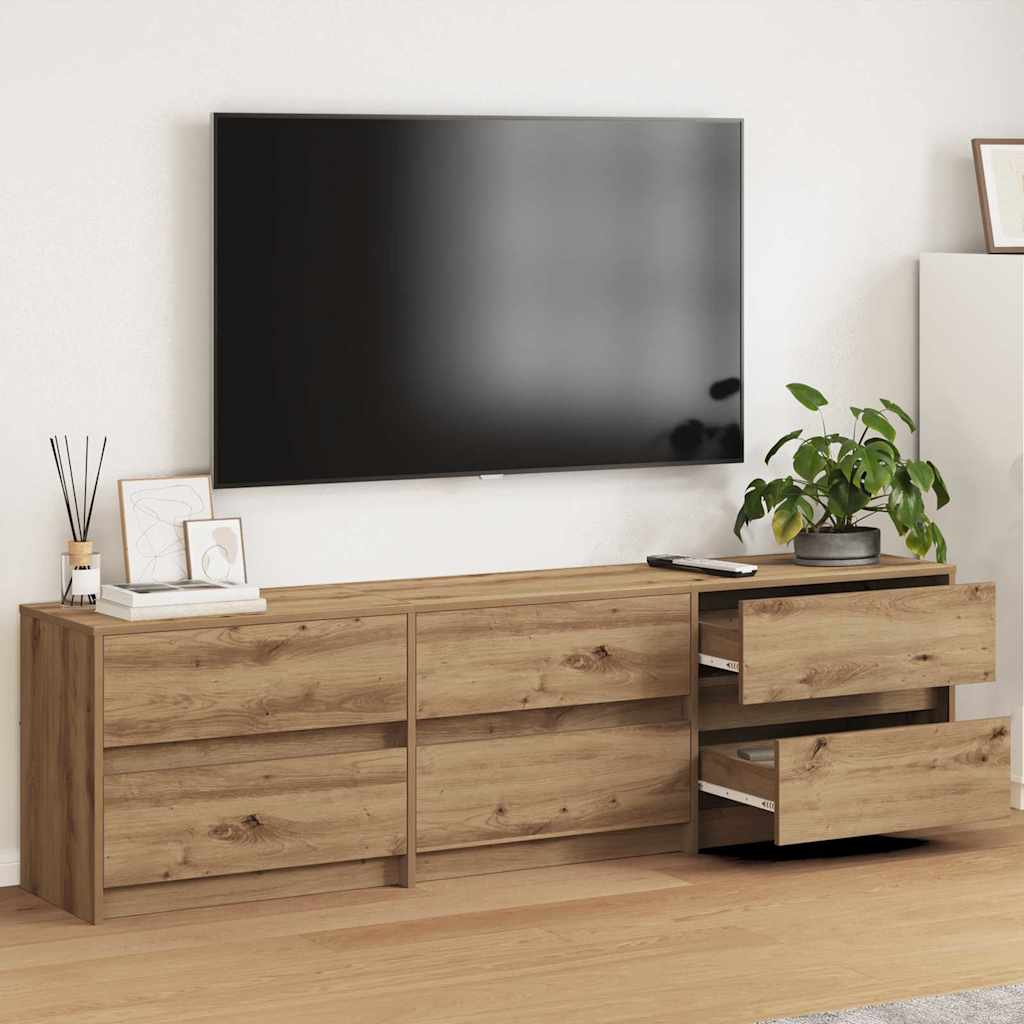 TV egységek 2 pcs Artisan tölgy Szerelt Fa