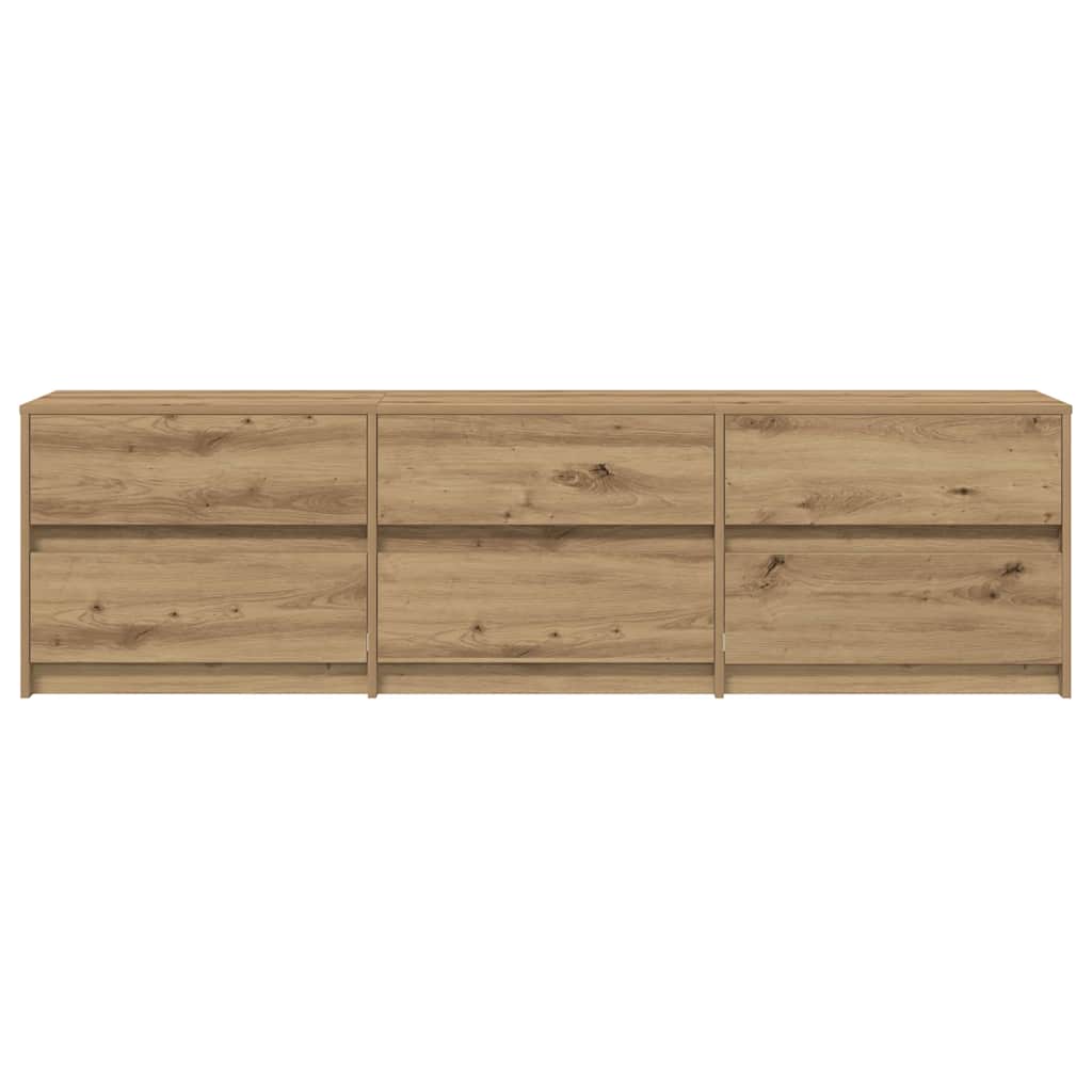 TV egységek 2 pcs Artisan tölgy Szerelt Fa