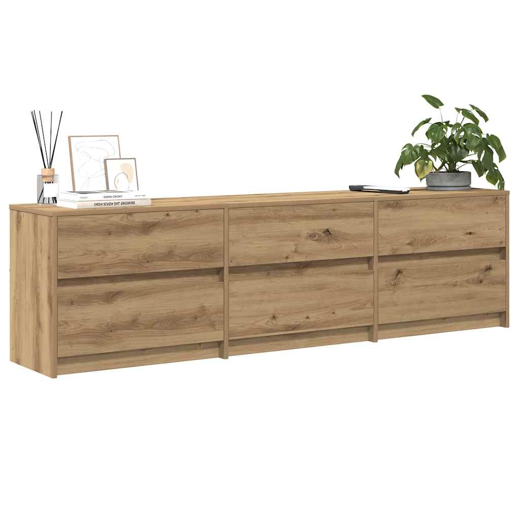 TV egységek 2 pcs Artisan tölgy Szerelt Fa