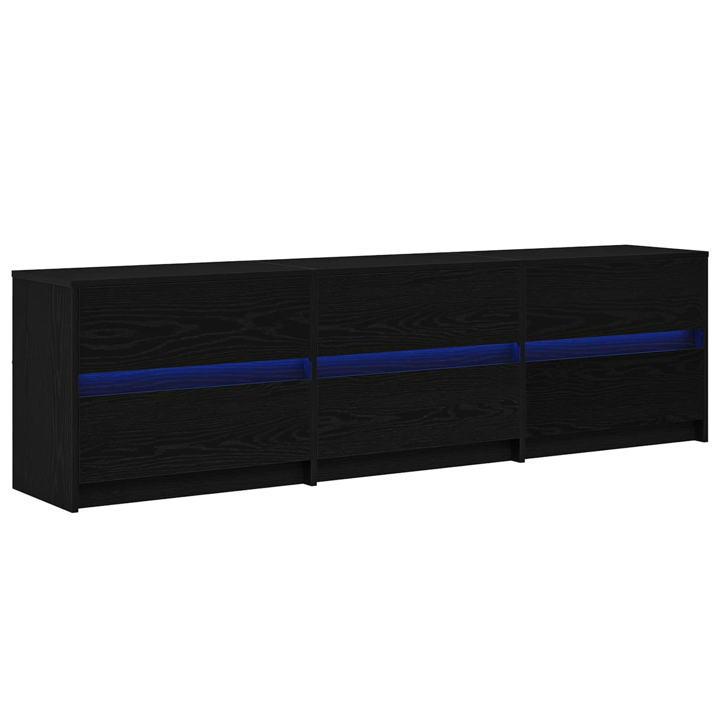 TV egységek 180 x 34 x 50 cm Fekete tölgy Szerelt Fa