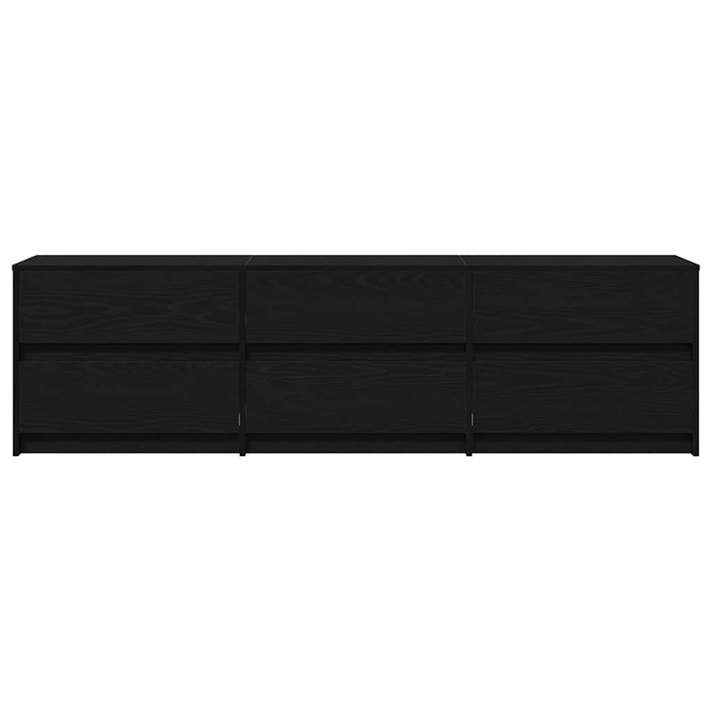TV egységek 180 x 34 x 50 cm Fekete tölgy Szerelt Fa