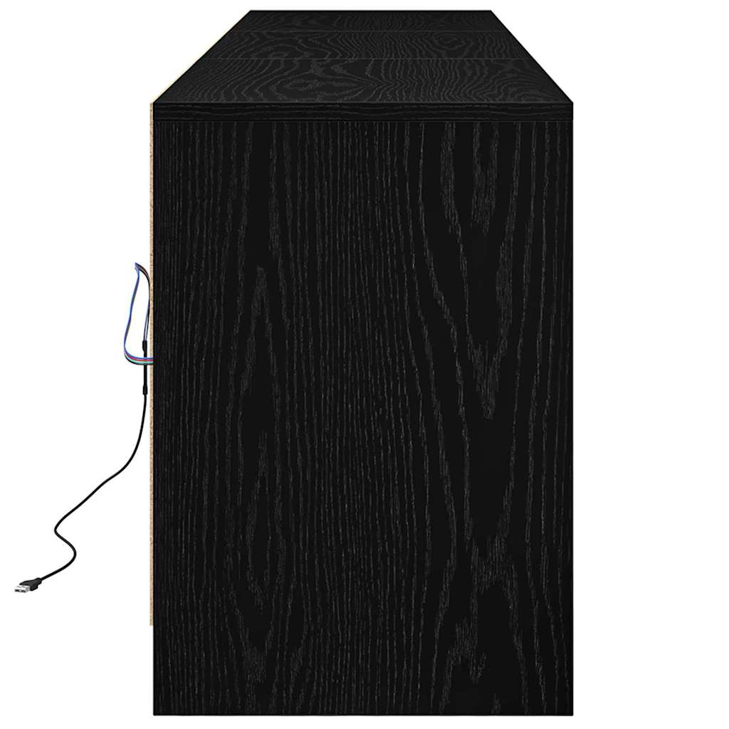 TV egységek 180 x 34 x 50 cm Fekete tölgy Szerelt Fa