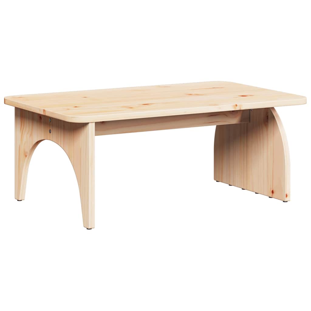 Dohányzóasztal Természetes 80 x 50 x 31 cm Tömör fenyőfa