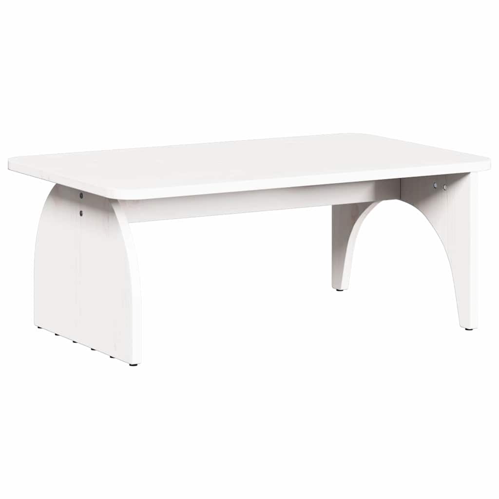 Dohányzóasztal Fehér 80 x 50 x 31 cm Tömör fenyőfa