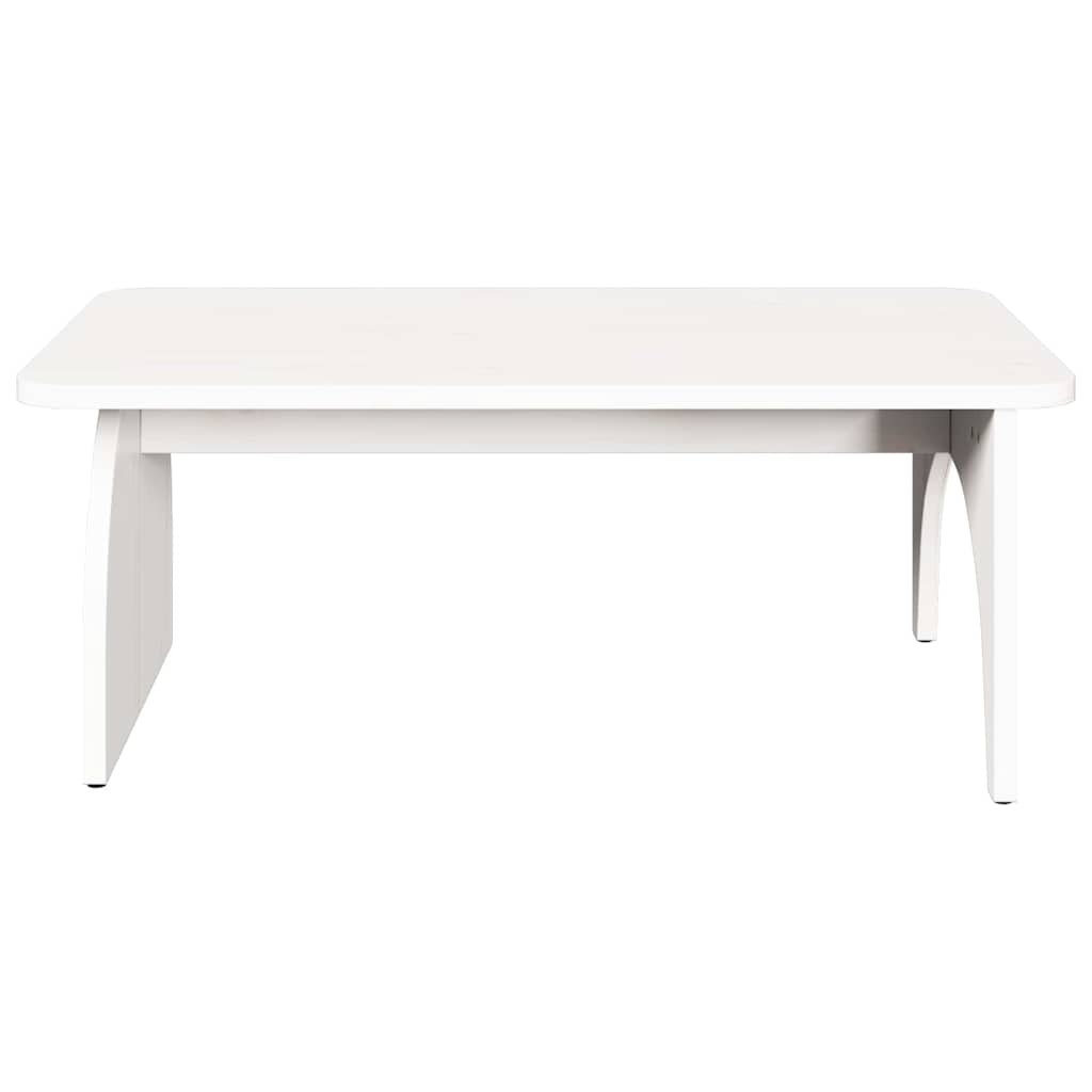 Dohányzóasztal Fehér 80 x 50 x 31 cm Tömör fenyőfa