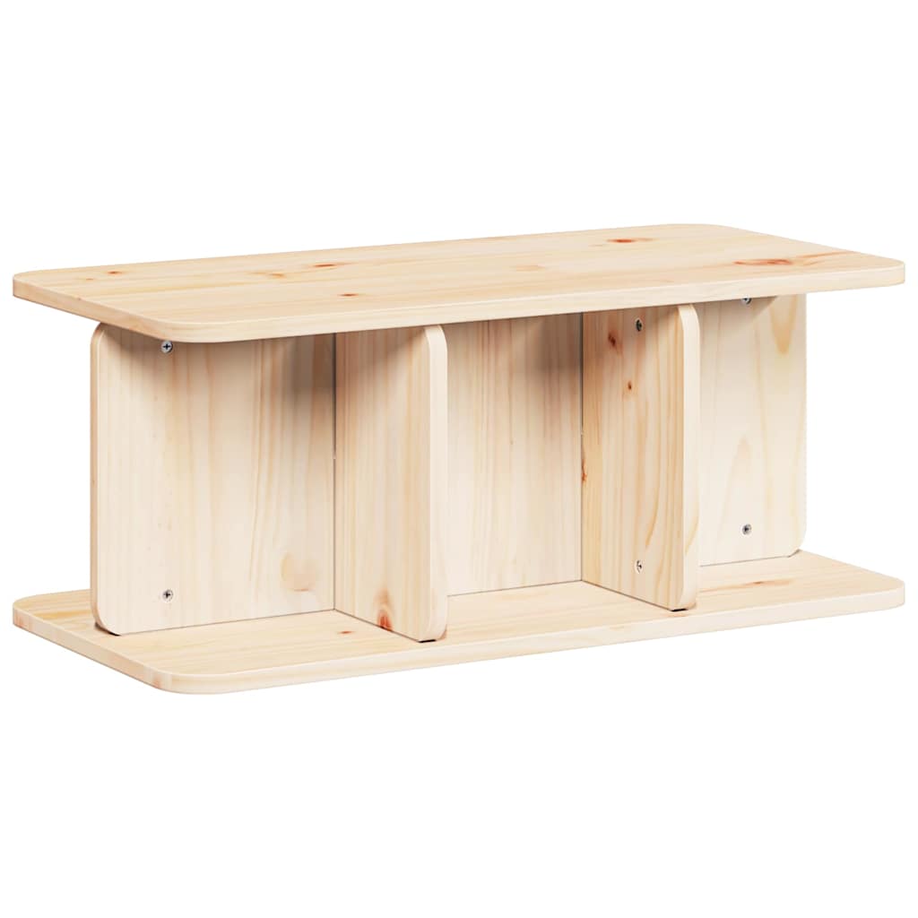Dohányzóasztal Természetes 80 x 39,5 x 33,5 cm Tömör fenyőfa