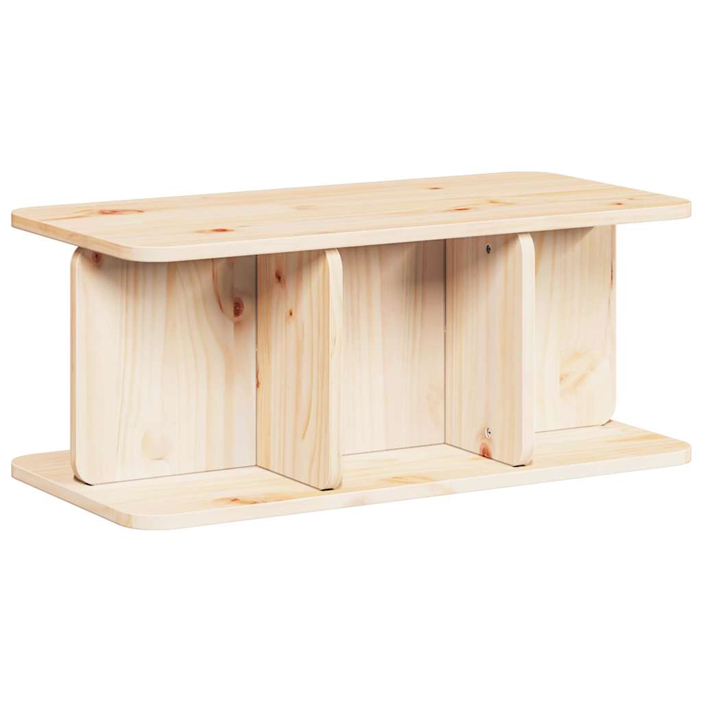 Dohányzóasztal Természetes 80 x 39,5 x 33,5 cm Tömör fenyőfa